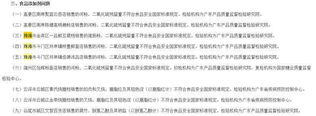 深圳珠海多家銷售點(diǎn)被抽檢河粉不合格出現(xiàn)食品添加劑問(wèn)題